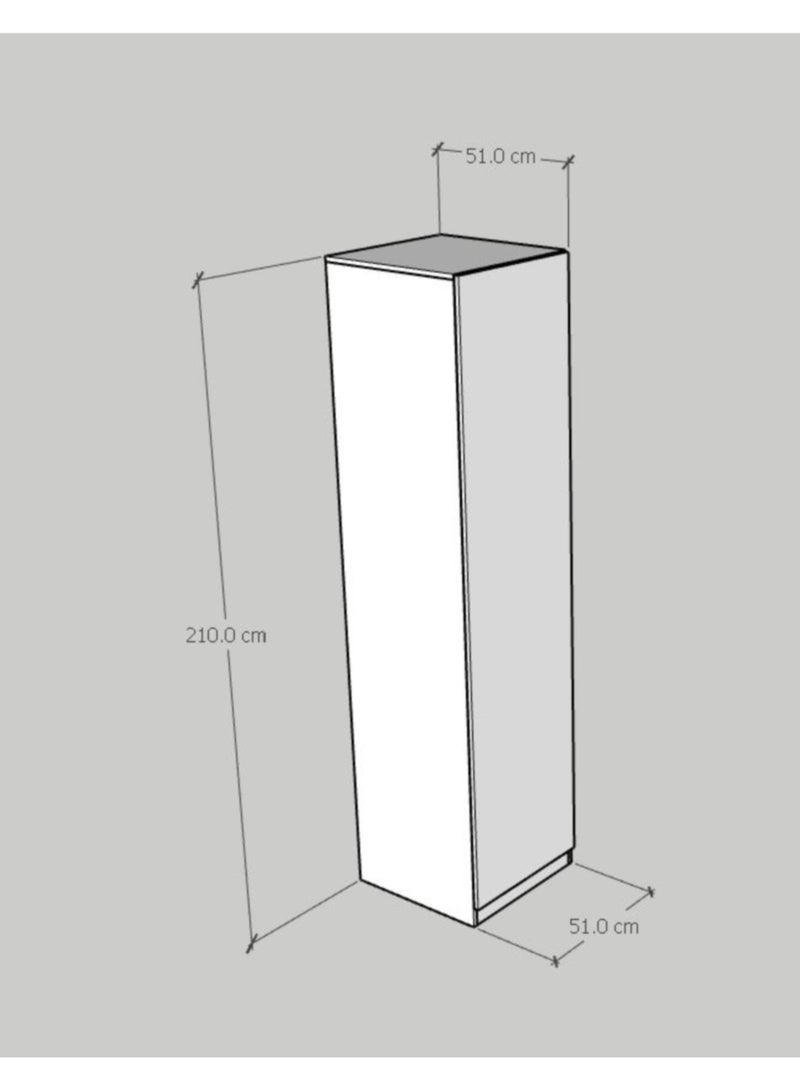فرنتشر ستور دولاب مودرن ام دى اف 1 درفة - ارتفاع 210 سم - عرض 51 سم - عمق 51 سم من فرنتشر ستور . - Image 5
